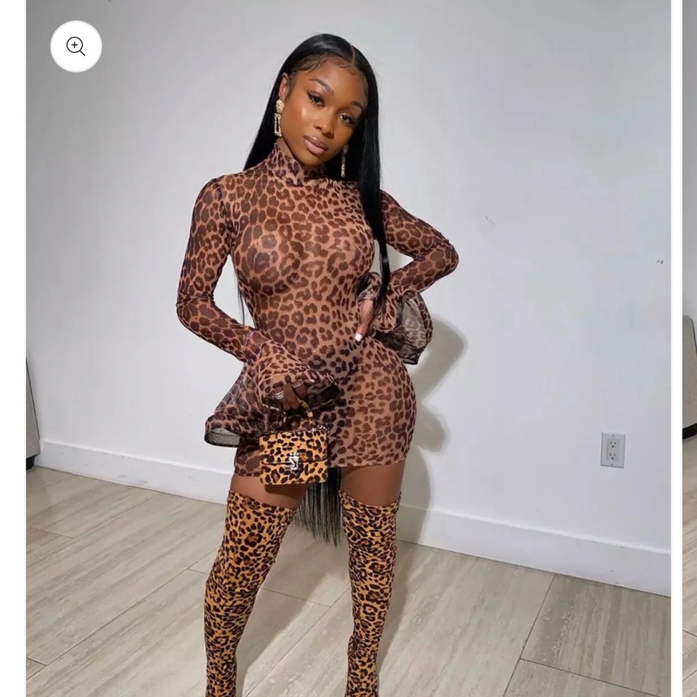 Leopard mini dress